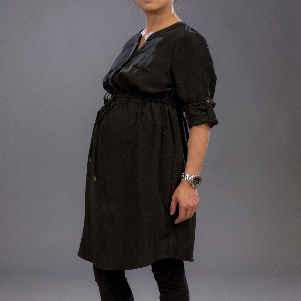 Black maternity dress from A Pea in the Pod